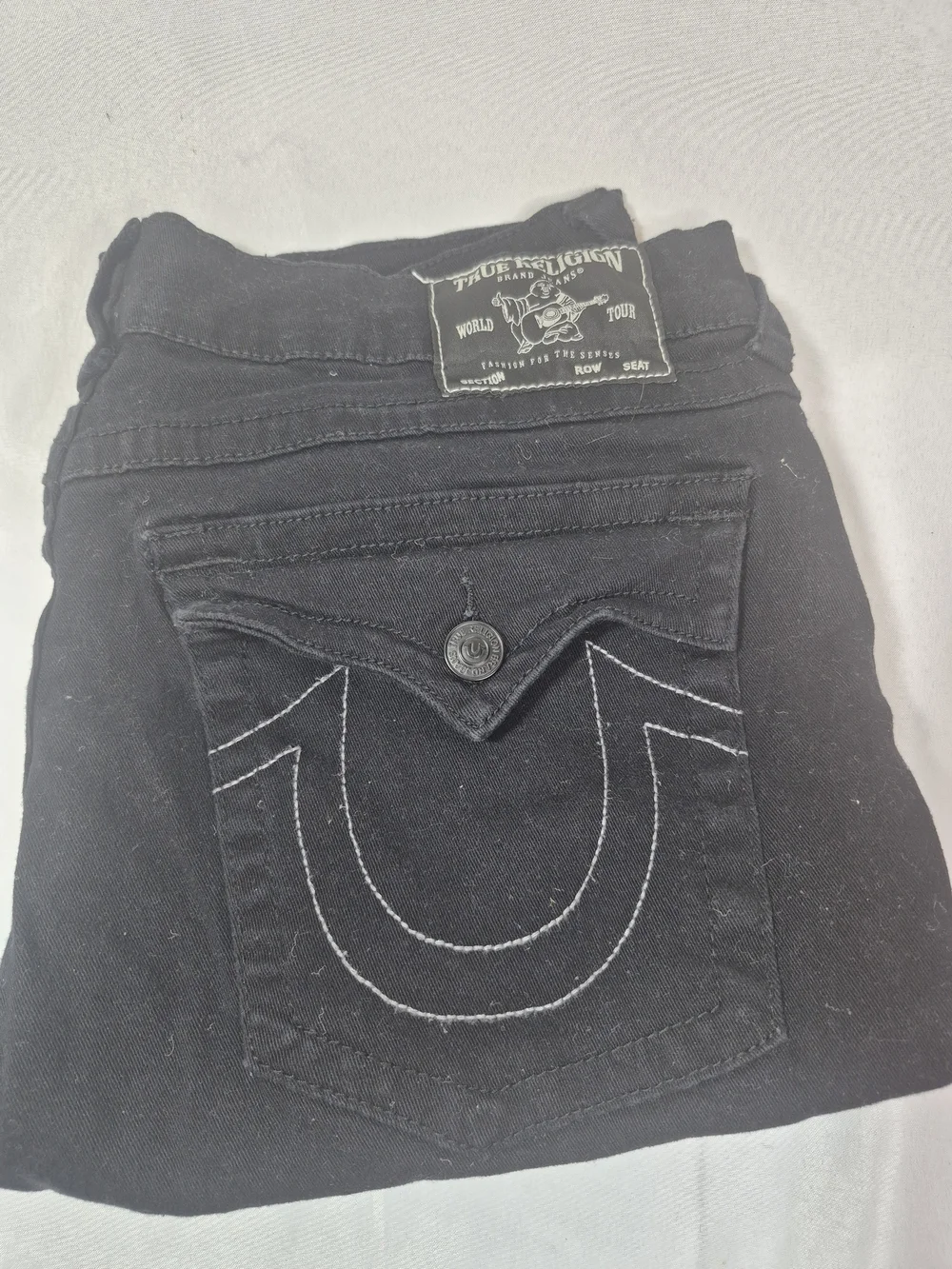 True Religion Men’s Black Relaxed Pocket Jeans